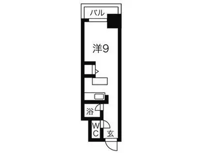 メゾン21(1K/7階)の間取り写真