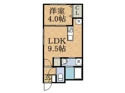 グランマーチ北円山(1LDK/5階)の間取り写真