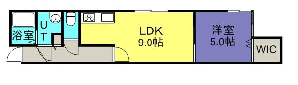 インフィニティⅢ(1LDK/1階)の間取り写真