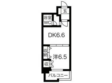 ベストL表参道(1DK/6階)の間取り写真
