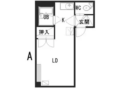 メゾン北斗男子専用学生会館(1K/2階)の間取り写真