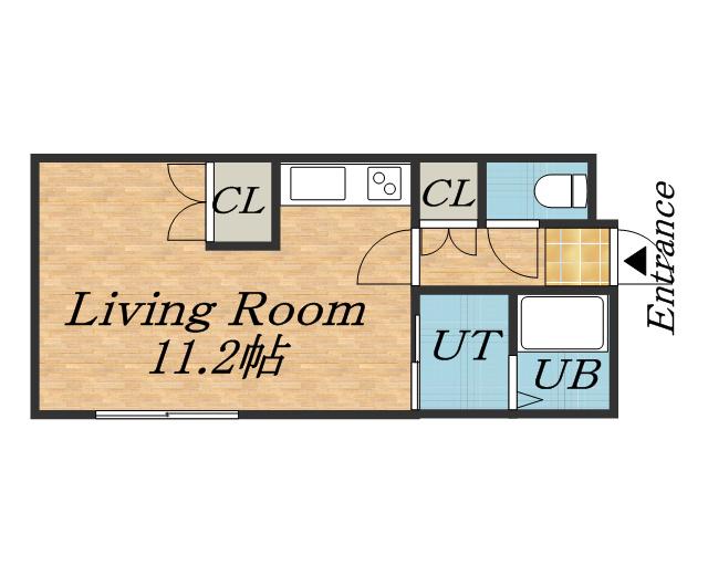 シティハウス南郷17(1K/3階)の間取り写真