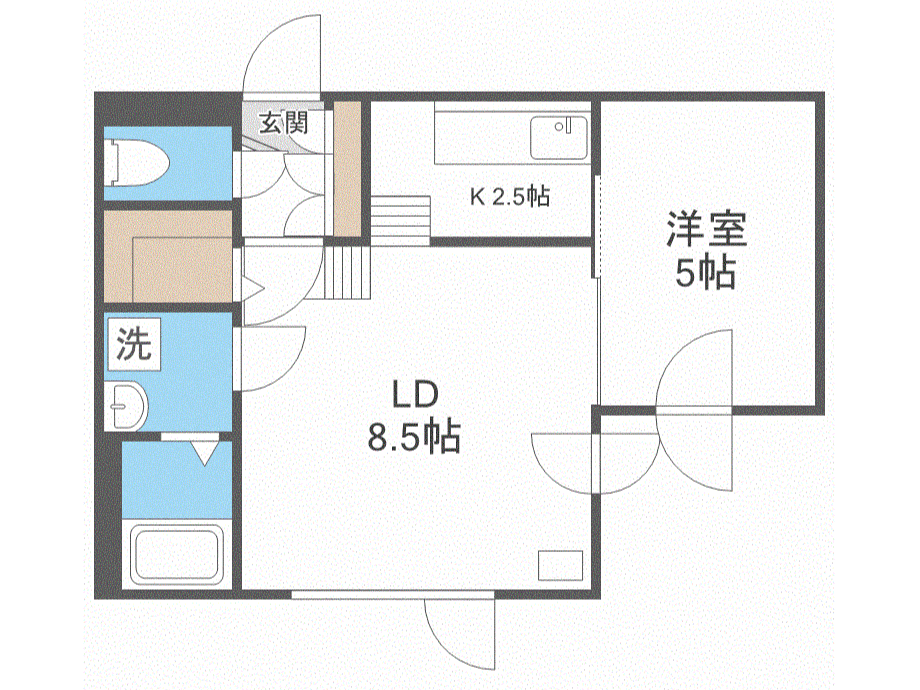 ラ・シュエットⅢ(1LDK/1階)の間取り写真