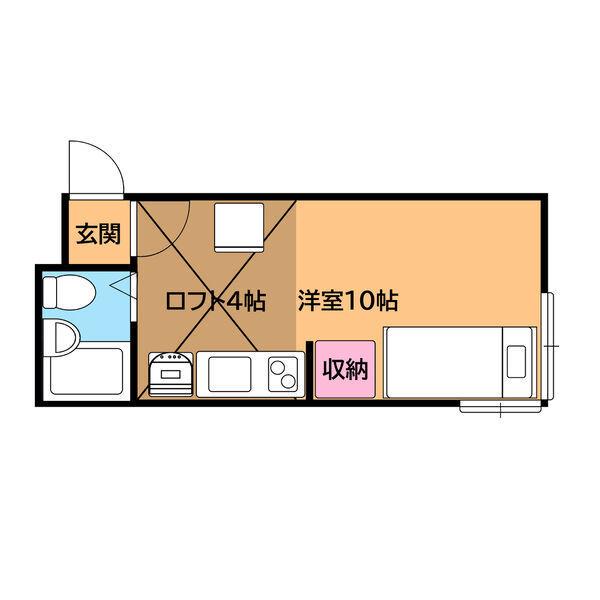 レジスタ栄通(ワンルーム/2階)の間取り写真