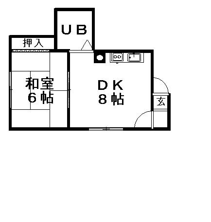 コーポマタムラ(1DK/2階)の間取り写真
