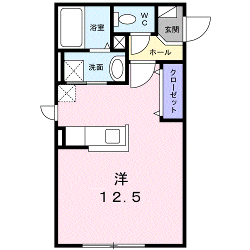 ブランニューメゾン(1K/2階)の間取り写真