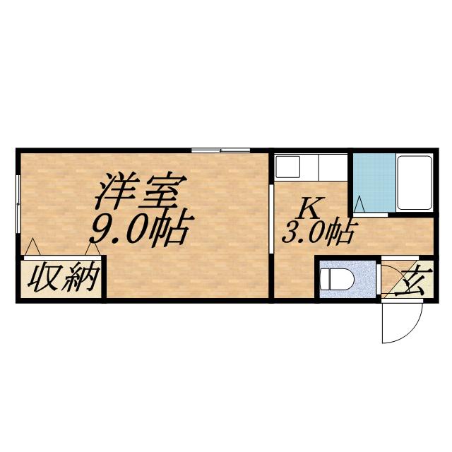 アンシャンテ南4条(1K/4階)の間取り写真