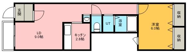 ベルデューレ(1LDK/3階)の間取り写真