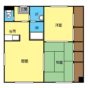 シャーメゾンAU(2LDK/1階)の間取り写真