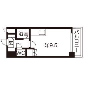 ヌーベルアーバンシティ(ワンルーム/8階)の間取り写真