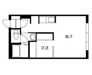 プラティーク札幌(1DK/5階)の間取り写真