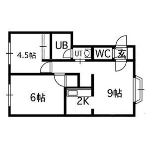 セトル西岡(2LDK/1階)の間取り写真