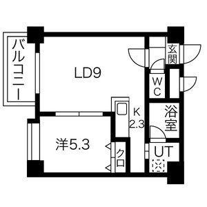 シャトレ東札幌(1LDK/5階)の間取り写真