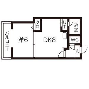 エルシティーパーク(1LDK/2階)の間取り写真