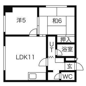 山口マンション(2LDK/3階)の間取り写真