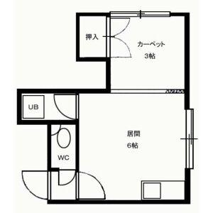 ATビル(1DK/1階)の間取り写真