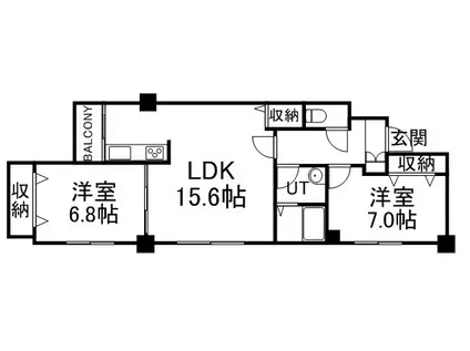 PEACEAVENUESHIRASAKI(2LDK/3階)の間取り写真
