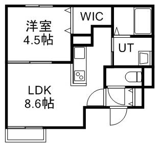 F-STAGE N13(1LDK/3階)の間取り写真