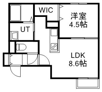 F-STAGE N13(1LDK/2階)の間取り写真