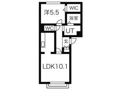 シャーメゾンMI(1LDK/2階)の間取り写真