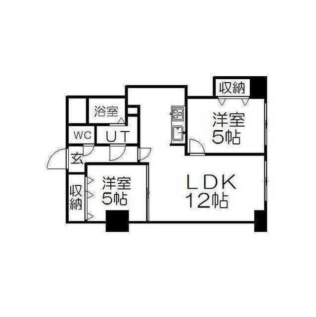 REEF SUITE(2LDK/3階)の間取り写真