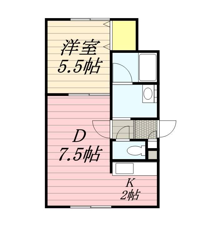 ジェミニ(1LDK/3階)の間取り写真