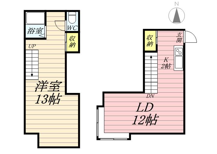 月寒原レジデンス(1LDK/1階)の間取り写真
