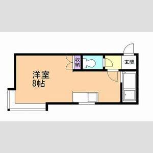 パークサイドヴィラ(ワンルーム/2階)の間取り写真