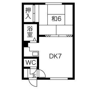 栄マンション(1DK/2階)の間取り写真