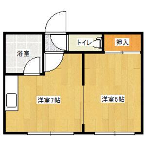 JPコート南郷A(1DK/2階)の間取り写真