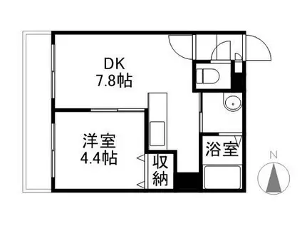 ポラリス平岸(1LDK/2階)の間取り写真