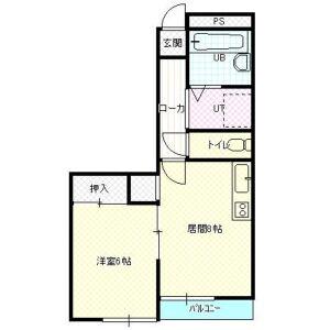 リラオクムラ(1DK/4階)の間取り写真