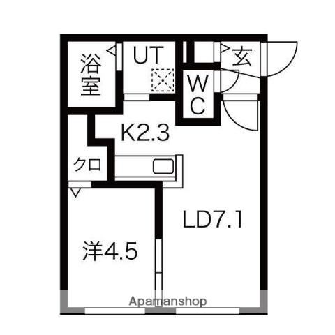 MAISON DE HIRO(1LDK/1階)の間取り写真
