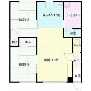 ツチモトハイム(2LDK/2階)の間取り写真