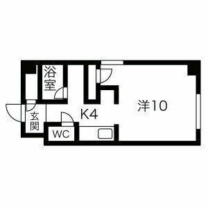 ユートピア清田32(1K/2階)の間取り写真