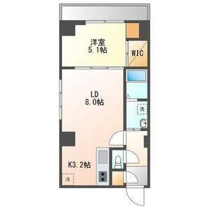 スペチアーレ プリーモ(1LDK/11階)の間取り写真