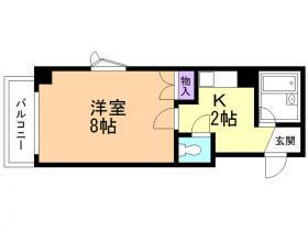 アップルコート白石(ワンルーム/4階)の間取り写真