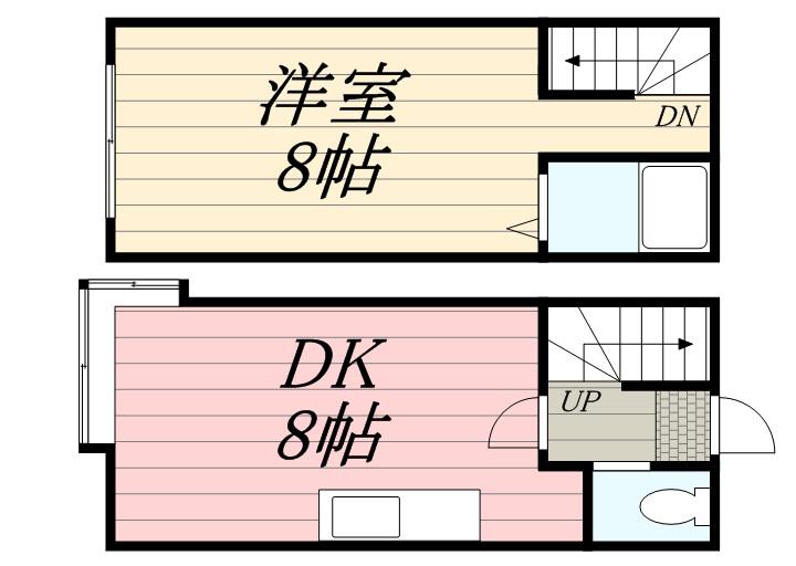 シングルコート新札幌(1LDK/2階)の間取り写真