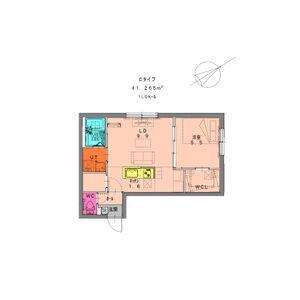 PARTIRE南郷通6丁目(1SLDK/4階)の間取り写真