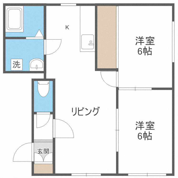 LUCK・MS・HIRATA(2LDK/4階)の間取り写真