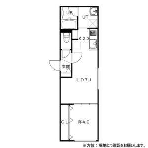 シティレジデンス福住(1LDK/1階)の間取り写真