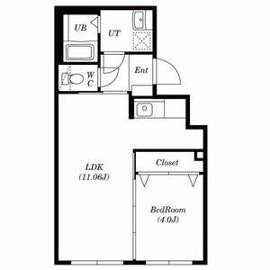 CRETE白石(1LDK/1階)の間取り写真