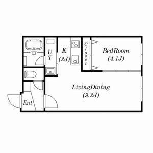 エルシア北2条(1LDK/3階)の間取り写真