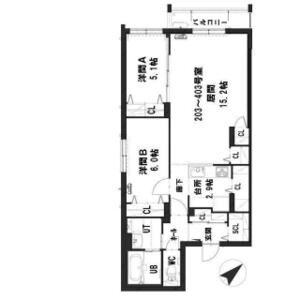 グランメールプレシャス(2LDK/3階)の間取り写真