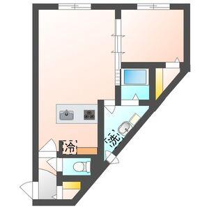 レブニーズ ザ・レジデンス 月寒中央(1LDK/3階)の間取り写真