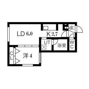 PRECIOUS MISONO(1LDK/2階)の間取り写真