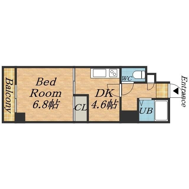 エンドレス三井平和通Ⅰ(1DK/11階)の間取り写真