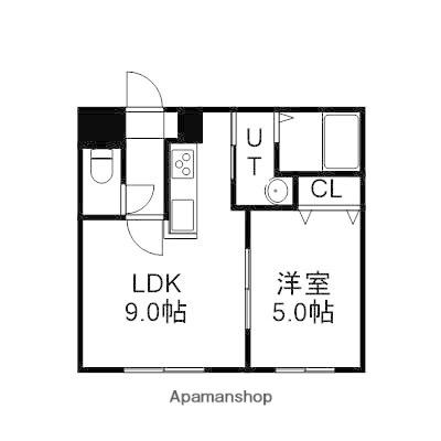 FOREST PARK 南郷13(1LDK/3階)の間取り写真