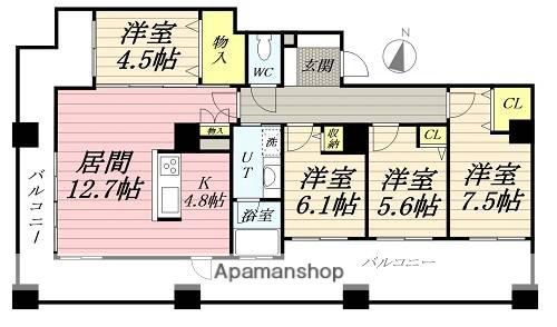 クリオ新札幌壱番館(4LDK/14階)の間取り写真