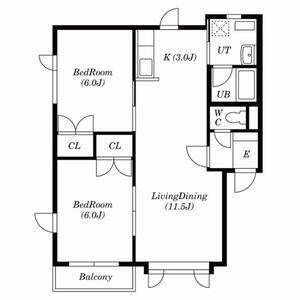 エースティック西岡A(2LDK/2階)の間取り写真